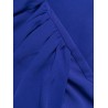 Cobalt crepe midi dress