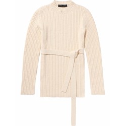 COMPACT BOUCLE TIE SWEATER