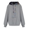 Contasting-hood cotton hoodie