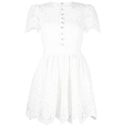 Cord lace collar mini dress