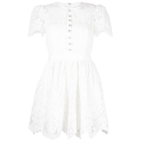 Cord lace collar mini dress