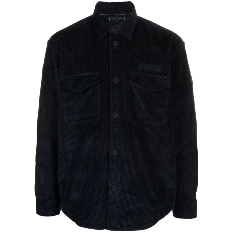 Corduroy solid overshirt