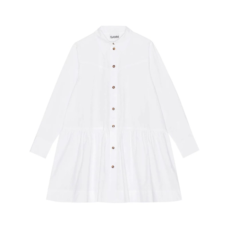 Cotton mini shirt dress