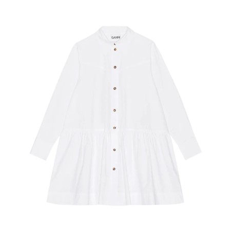 Cotton mini shirt dress