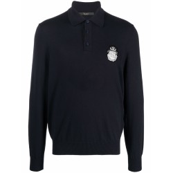 Cotton pullover polo-neck