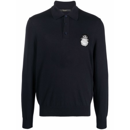 Cotton pullover polo-neck