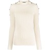 Cotton rib turtleneck sweater