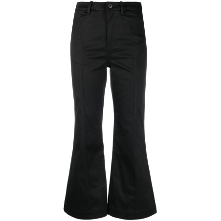 Cotton twill cropped pants