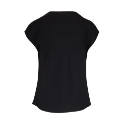 Cowl neck cap sleeve blouse