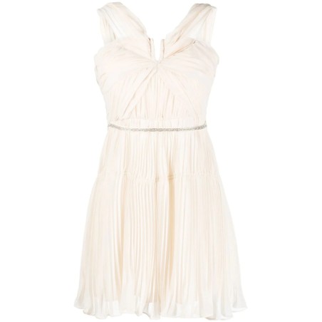 Cream chiffon mini dress