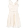 Cream chiffon mini dress