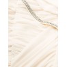 Cream chiffon mini dress