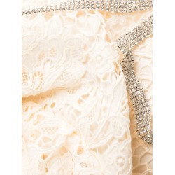 Cream cord lace bow mini dress