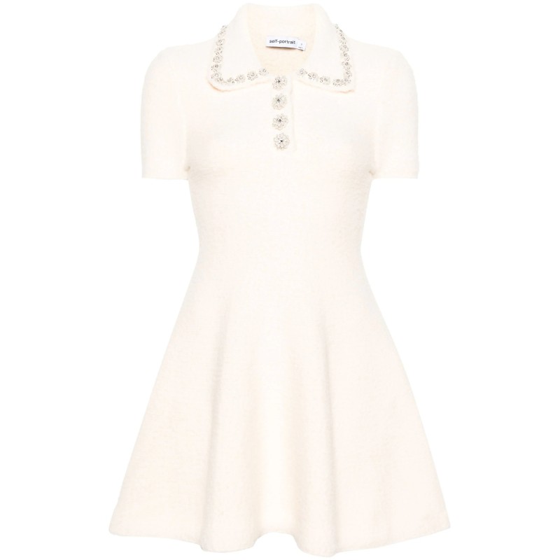 Cream soft knit mini dress