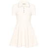 Cream soft knit mini dress