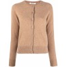 Crew-neck cashmere cardigan