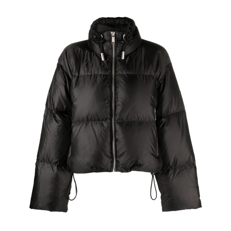 Cropped solid eco puffer