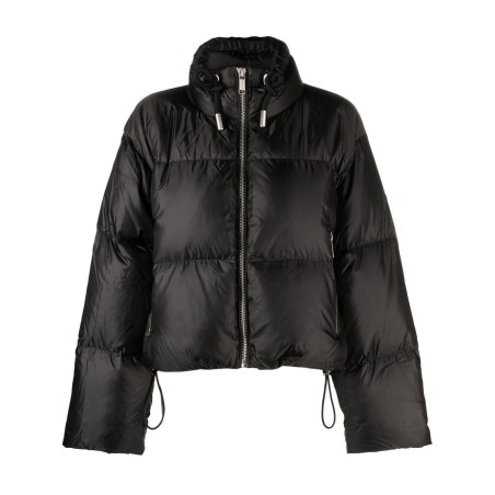 Cropped solid eco puffer