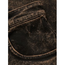 Dark brown loose denim pants