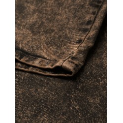 Dark brown loose denim pants