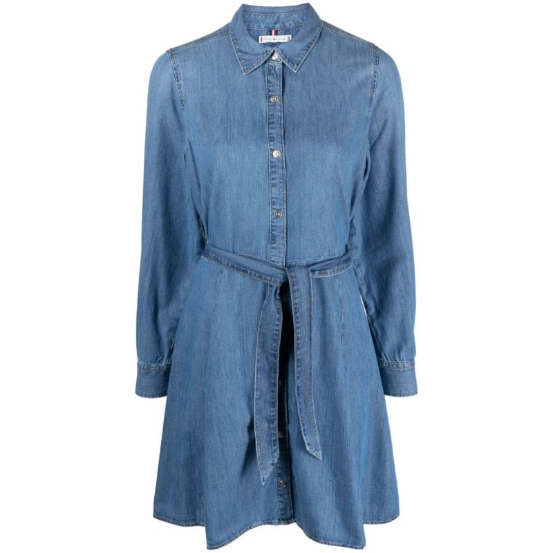 Denim belted dress lyra