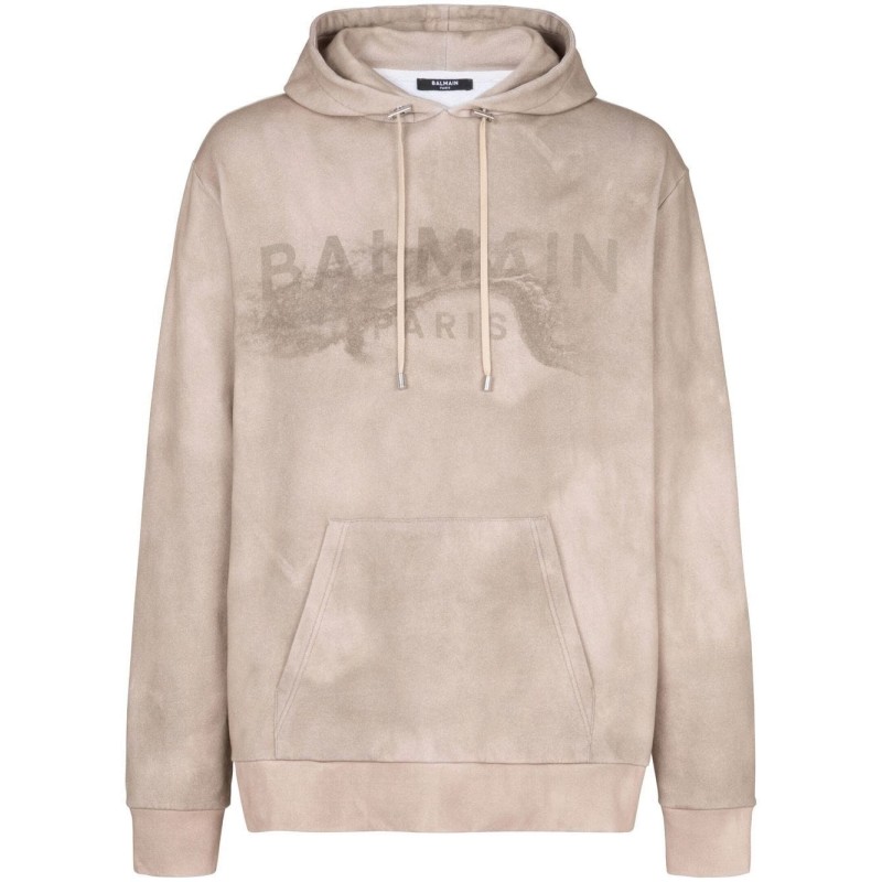 Desert balmain printed hoodie