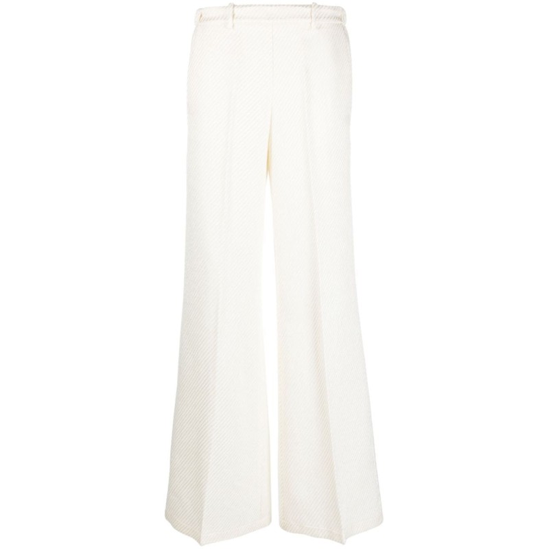 Diagonal couture palazzo pants