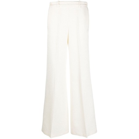 Diagonal couture palazzo pants