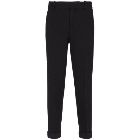 Double crepe straight pants