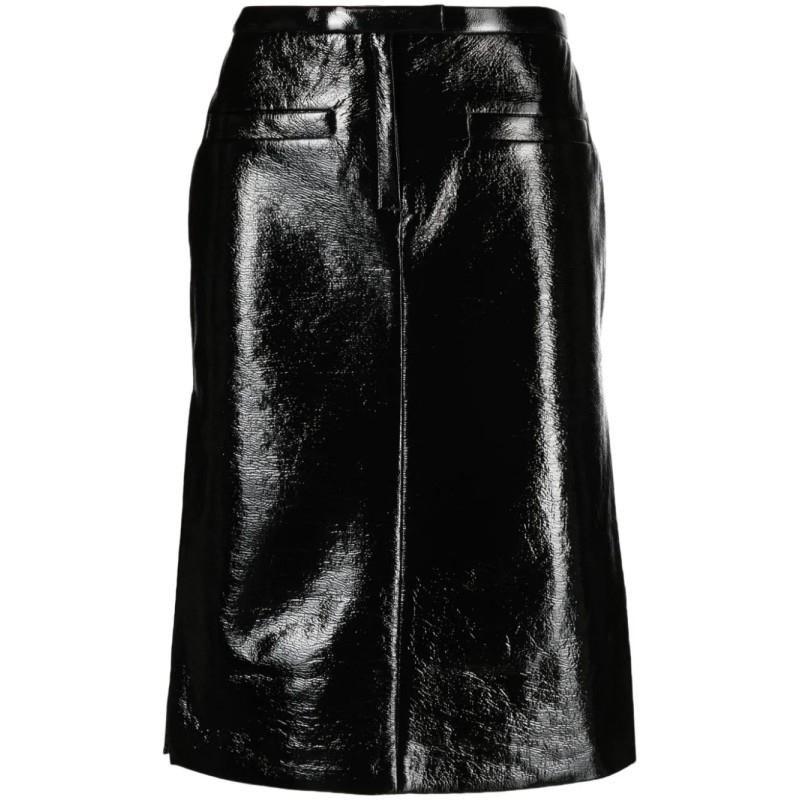 Double slits vinyl skirt