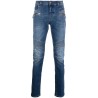 Double stonewash slim jeans