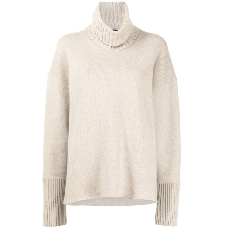 Doubleface oversize turtleneck