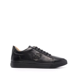 Leather lo-top sneakers crest