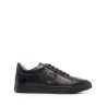 Leather lo-top sneakers crest