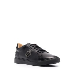 Leather lo-top sneakers crest