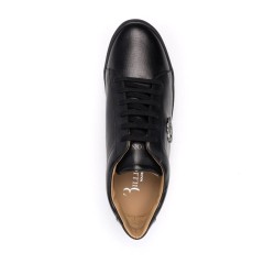 Leather lo-top sneakers crest