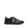 Leather lo-top sneakers crest