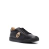 Leather lo-top sneakers crest