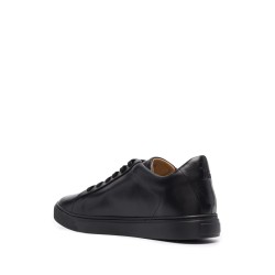 Leather lo-top sneakers crest