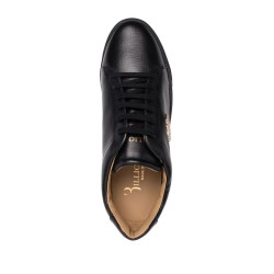 Leather lo-top sneakers crest