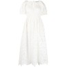 White cotton lace midi dress