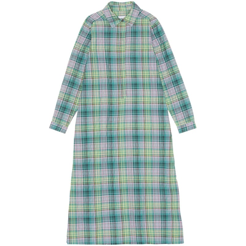 Seersucker Check Shirt Dress