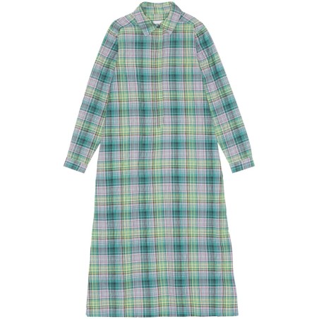 Seersucker Check Shirt Dress