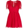 Red chiffon mini dress