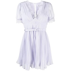 Lilac chiffon mini dress