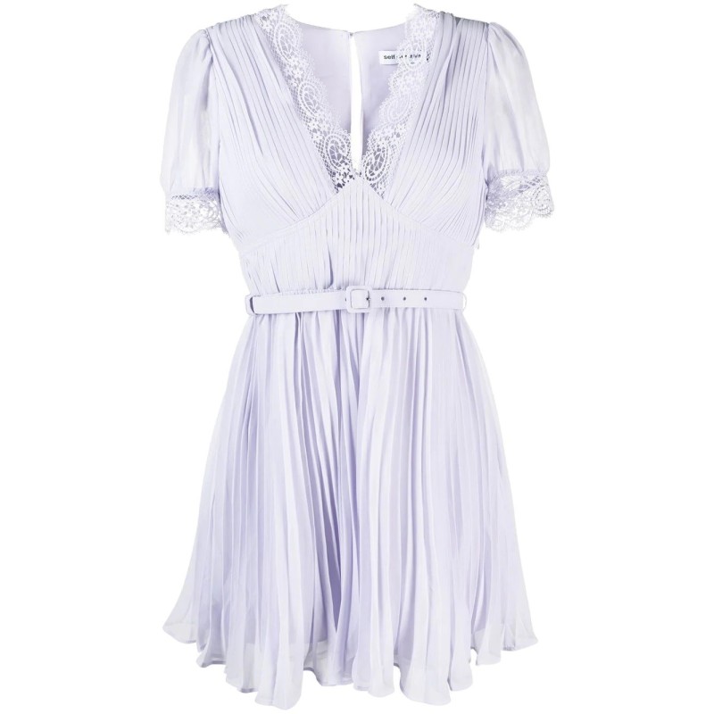 Lilac chiffon mini dress