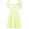 Lime chiffon mini dress