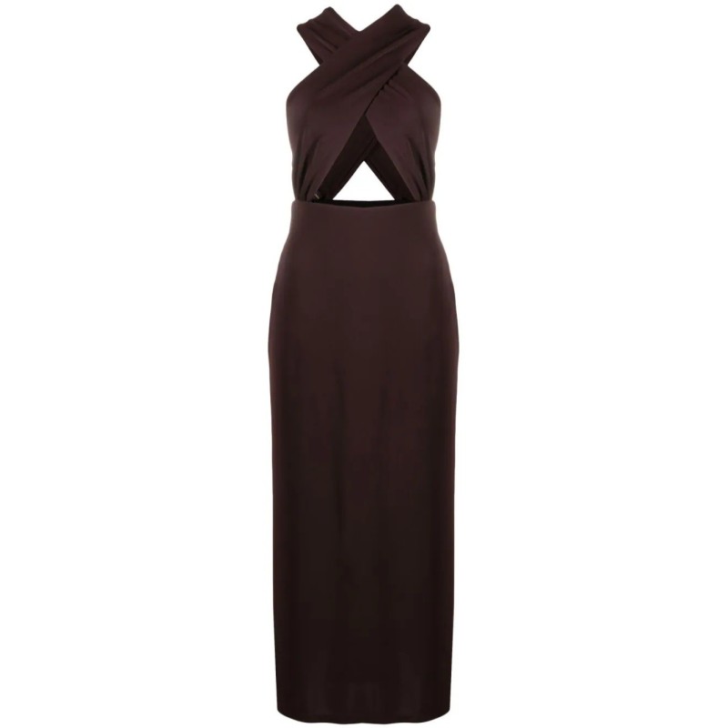 Maeva halterneck midi dress