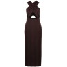 Maeva halterneck midi dress