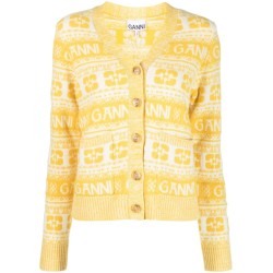 Logo wool mix cardigan